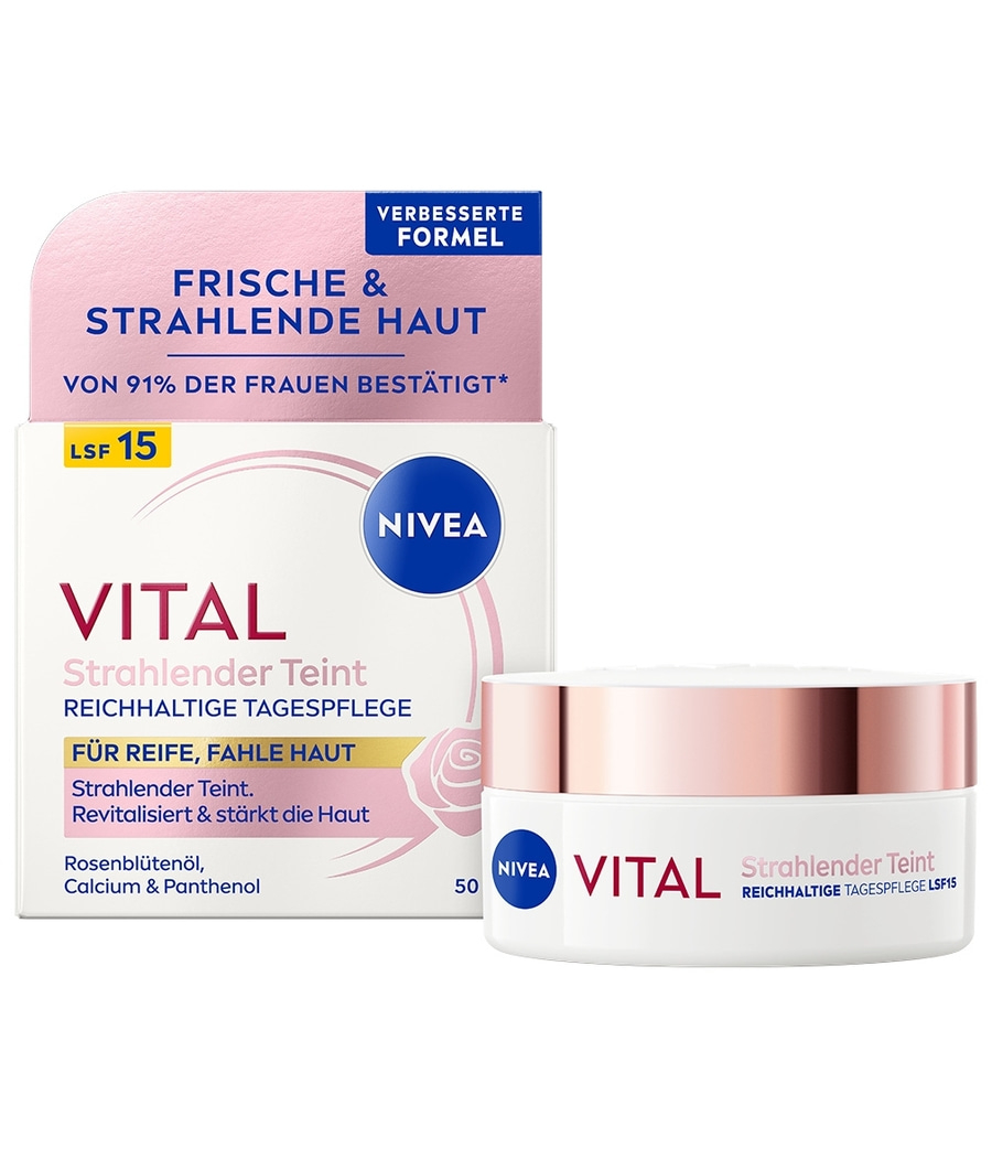 NIVEA VITAL Strahlender Teint Reichhaltige Tagespflege 50ml LSF 15