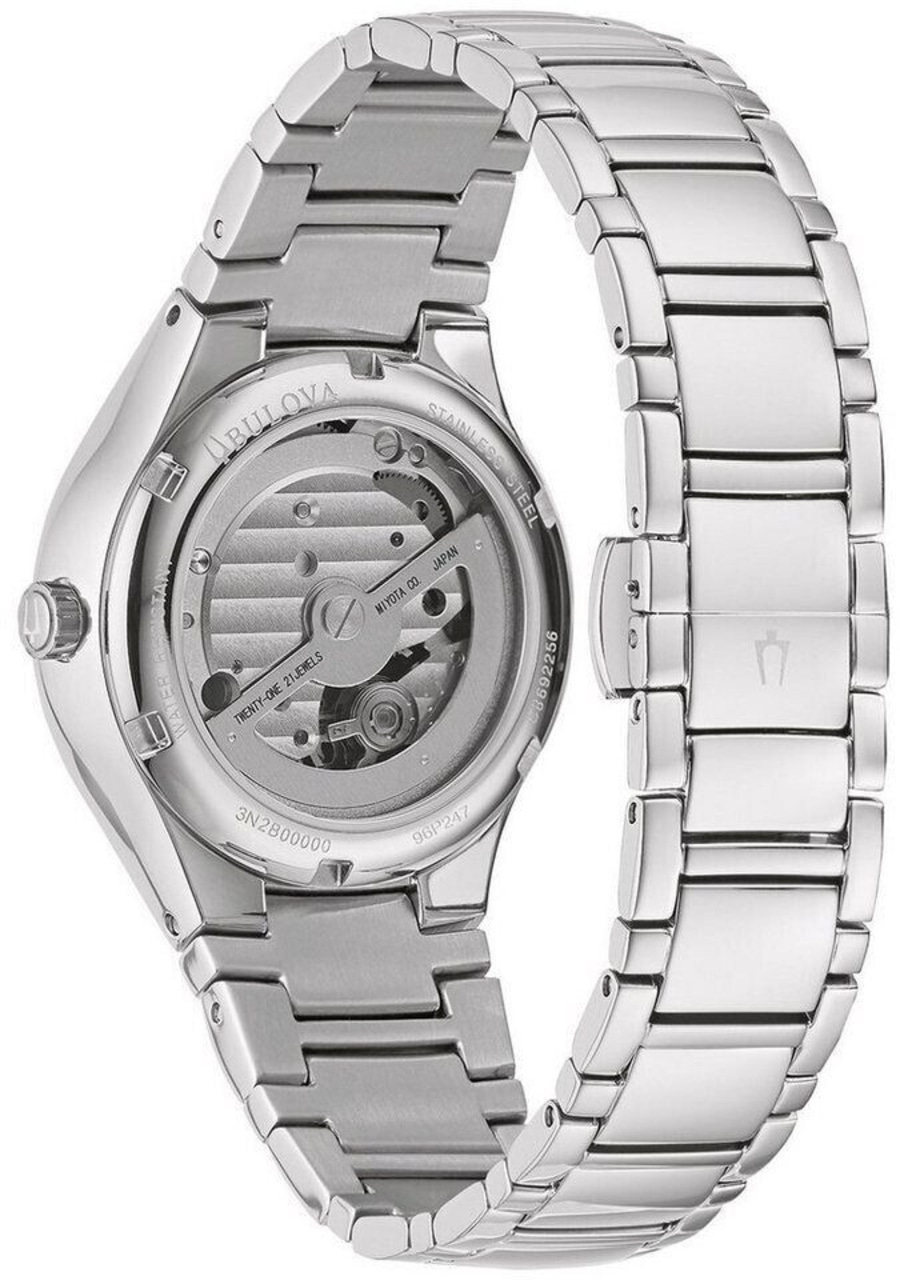 BULOVA 96P247 Armbanduhr Automatikuhr Damen Edelstahl 34 mm Silberfarben B-Ware