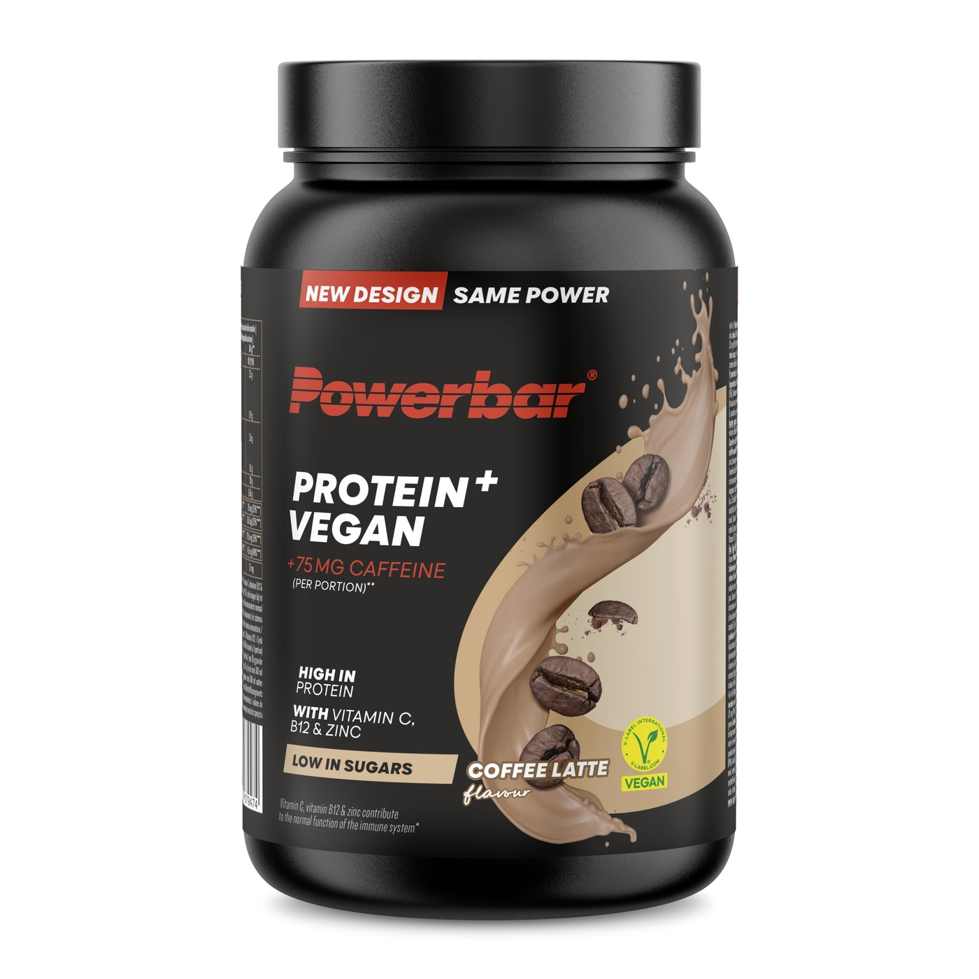POWERBAR Protein+ Vegan Immune Support Coffee Latte 570 g Protein Pulver