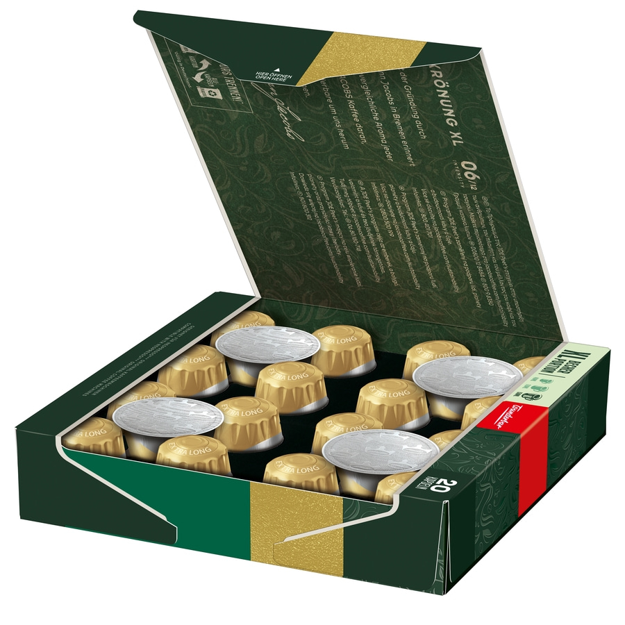 JACOBS Kapseln Krönung Crema XL 200 Nespresso®* kompatibel 10 x 20 Kaffeekapseln