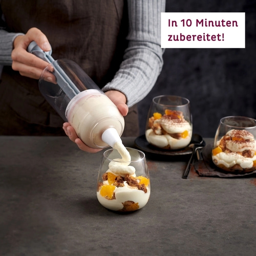 BETTY BOSSI Dessert-Blitz Spritzbeutel Dessert Nachtisch Kunststoff Silikon NEU