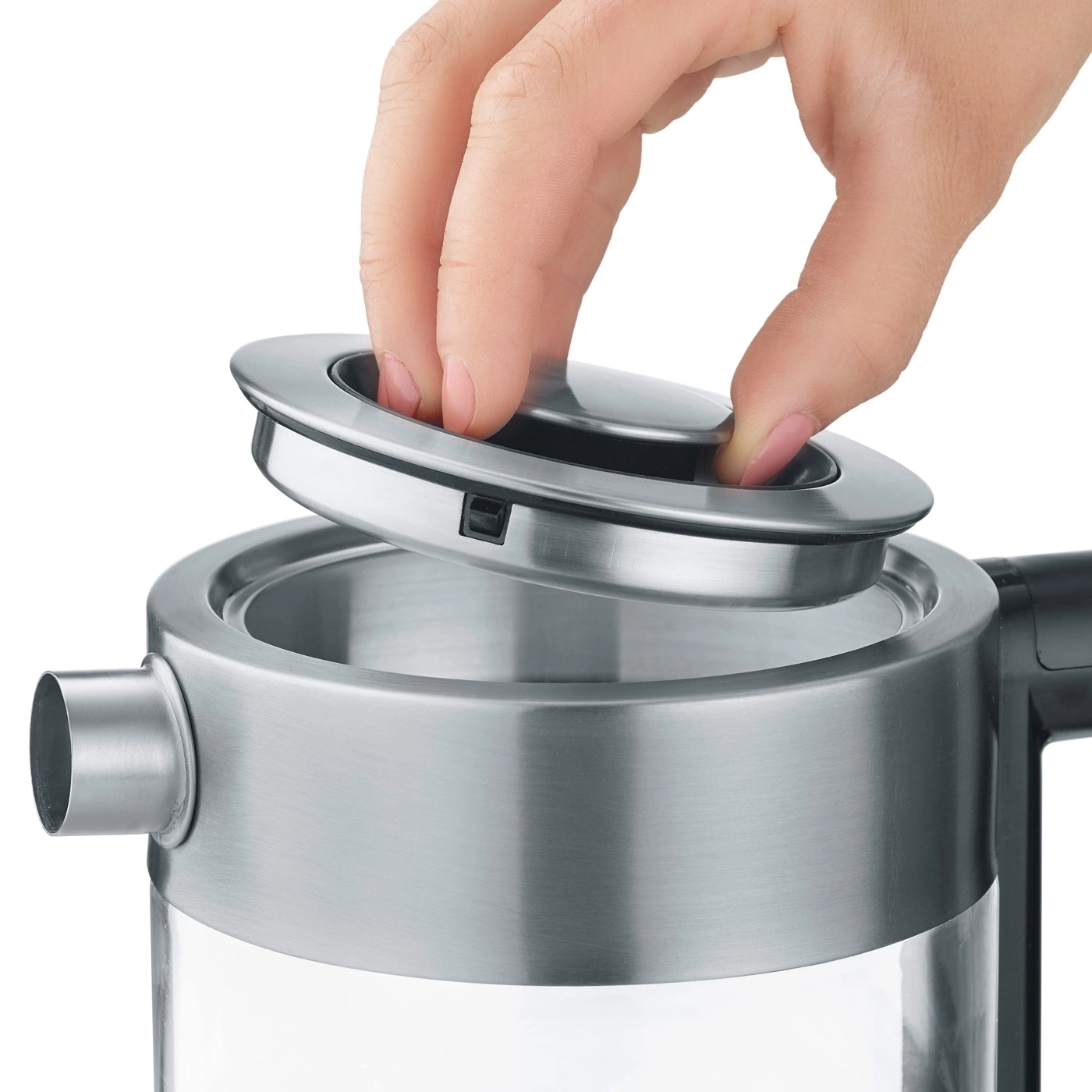 GRAEF Wasserkocher aus Glas + Edelstahl WK300 Glaswasserkocher 1 Liter 2000 Watt