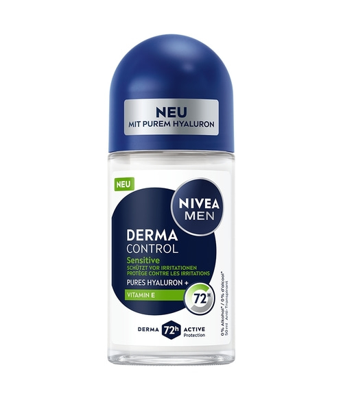 NIVEA Deodorant Men Derma Control Sensitiv Roll-On 6 x 50ml