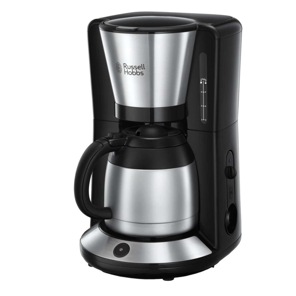 Kaffeemaschine von Russell Hobbs, Edelstahl und Schwarz, modernes Design, für Kaffee