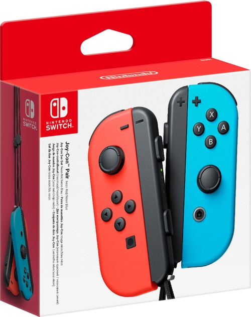 Nintendo Switch Joy-Con Pair, rot und blau, Neon-Farben, Spielkonsole Zubehör