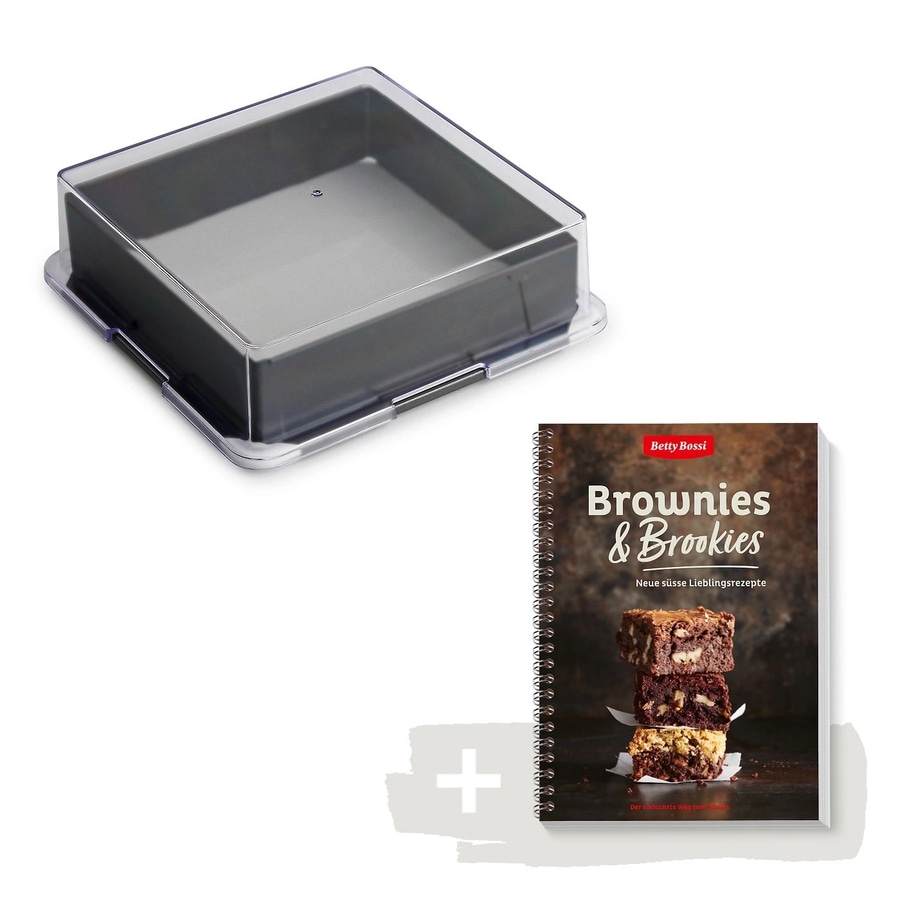 BETTY BOSSI Brownies & Brookies, Buch + Backform Brownies - Kombi Keramik