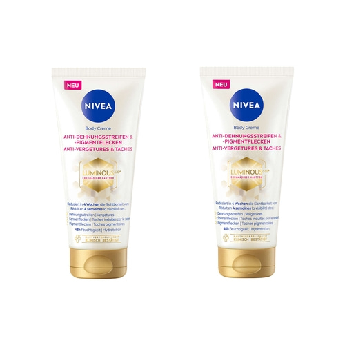 NIVEA Anti-Dehnungsstreifen + Pigmentflecken LUMINOUS630® Body Lotion 2 x 200ml