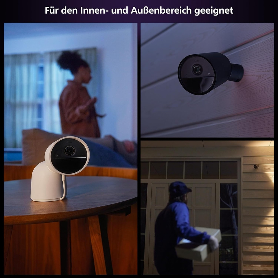 Kamera für Innen- und Außenbereich, drei Perspektiven, Person, Haus