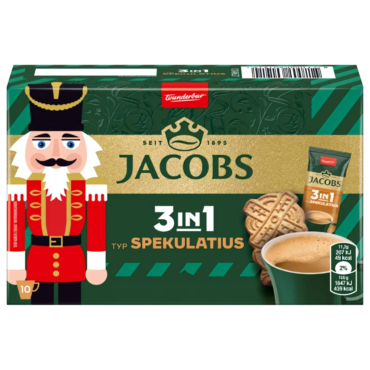 Jacob's 3in1 Spekulatius Kaffee mit Nuss-Gebäck