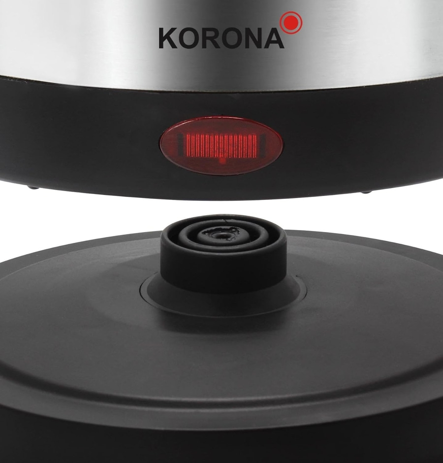 KORONA Wasserkocher 20303 kabellos Edelstahl 1 Liter 2000 Watt Basisstation NEU
