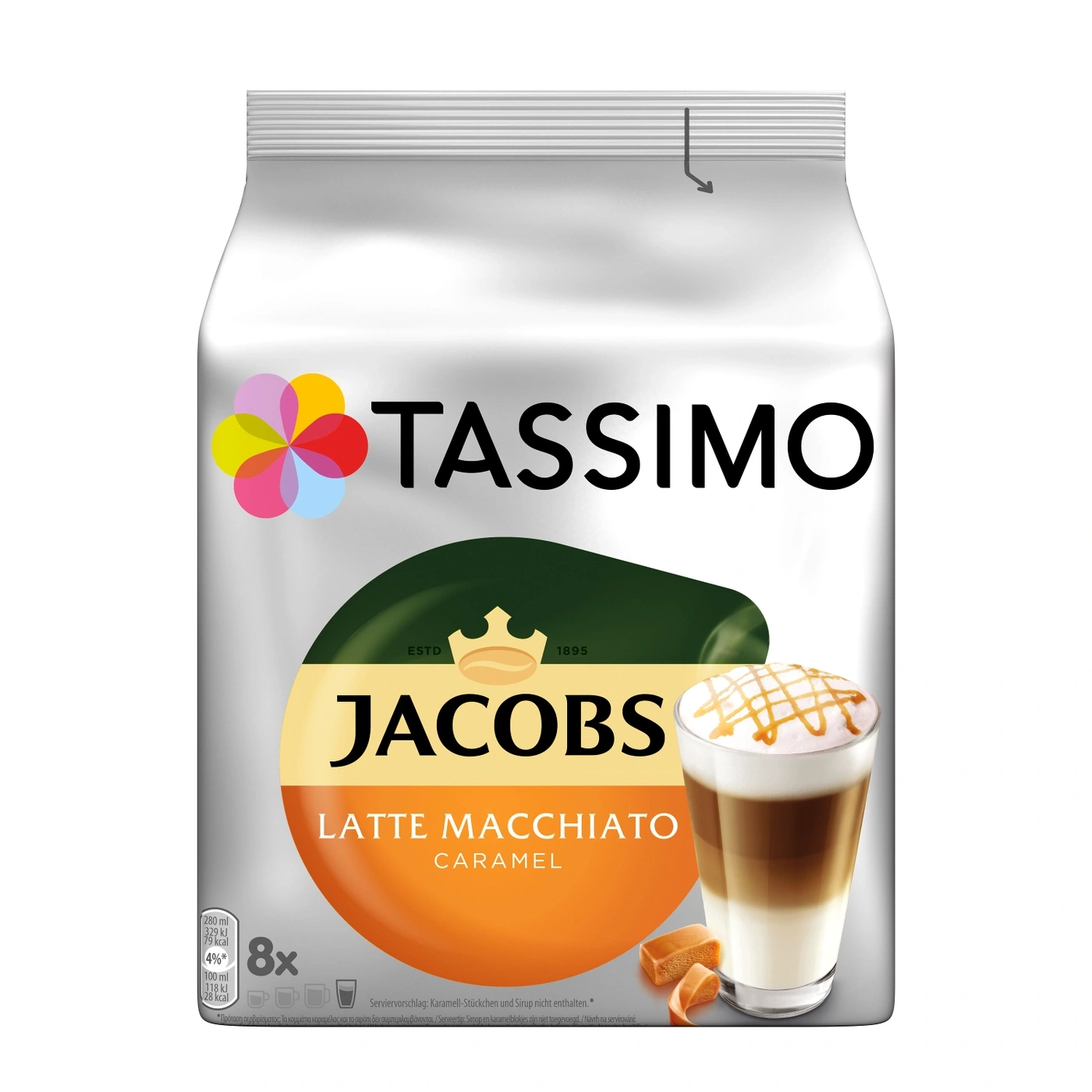 TASSIMO Kapseln Jacobs Latte Macchiato Caramel T Discs 40 Getränke Kaffeekapseln
