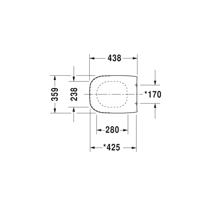 DURAVIT WC-Sitz D-Code Toiletten Sitz Absenkautomatik 350x430x40 mm NEU