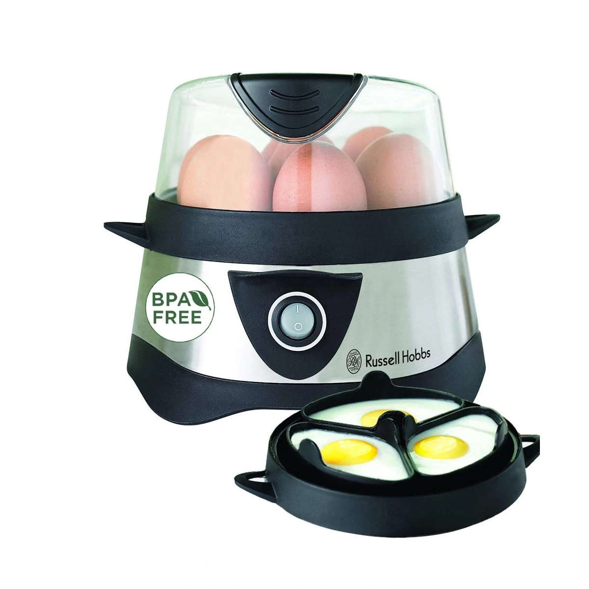 Russell Hobbs Eierkocher mit BPA-frei-Siegel und Eierpfanne