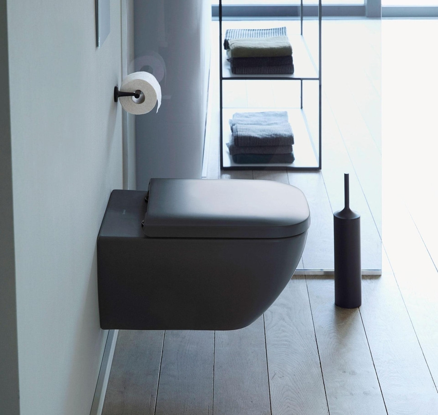 DURAVIT Happy D.2 WC-Sitz Toiletten Sitz Absenkautomatik 358 x 430 x 43 mmNEU