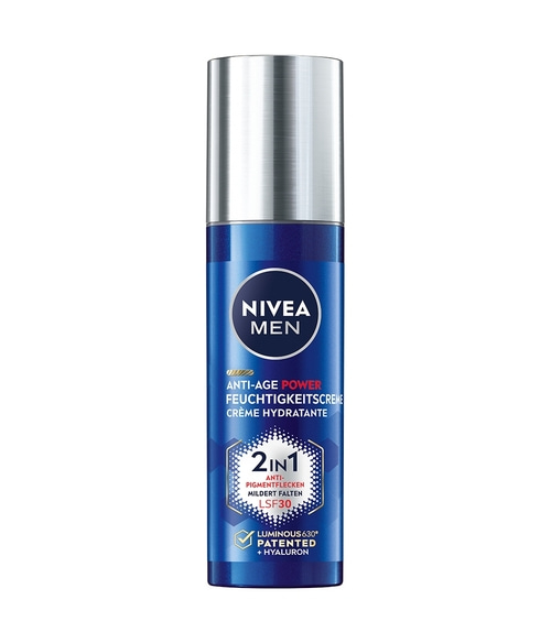 NIVEA MEN Anti-Age 2in1 Power Feuchtigkeitscreme Hyaluron LUMINOUS630® 50ml