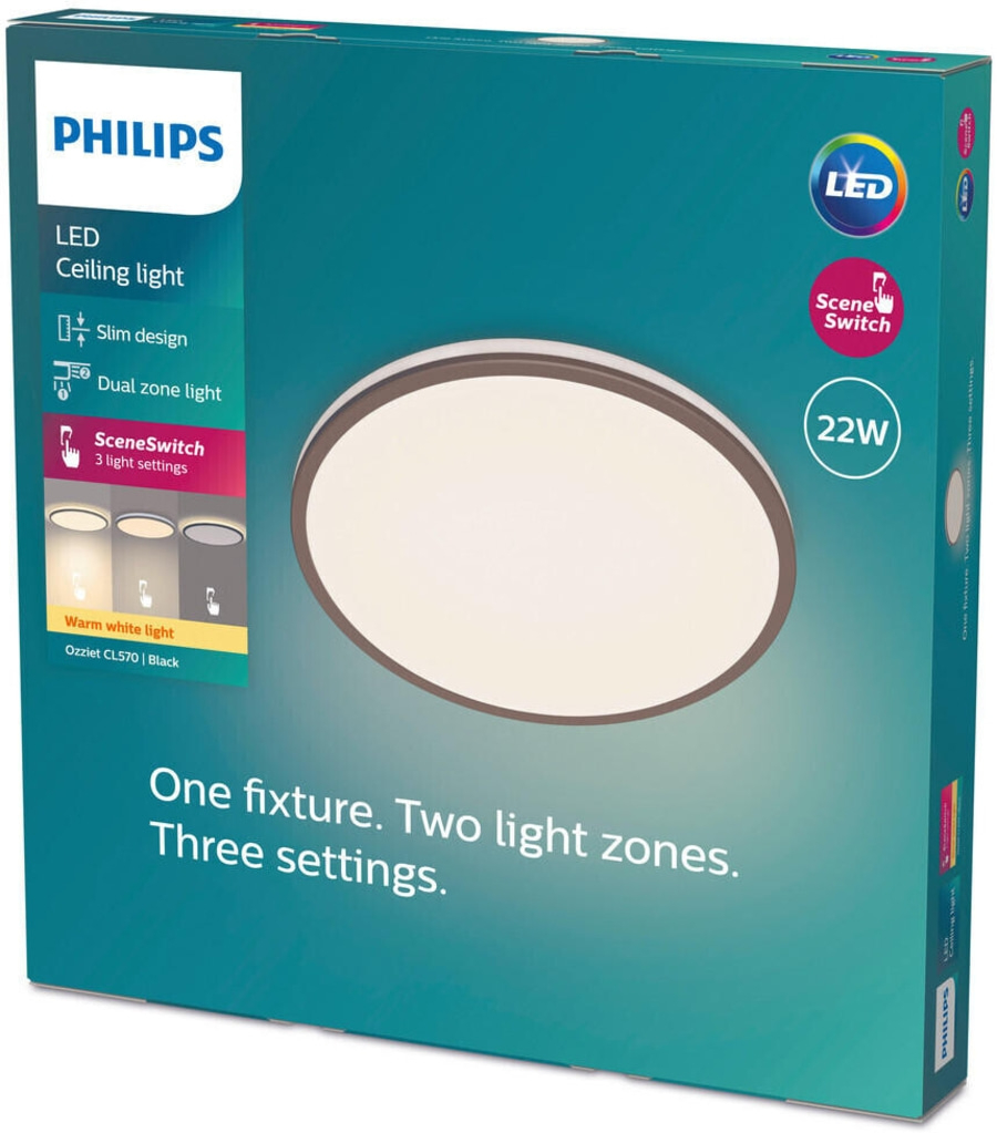 PHILIPS LED Deckenleuchte Ozziet SceneSwitch Deckenlampe 2300lm dimmbar NEU