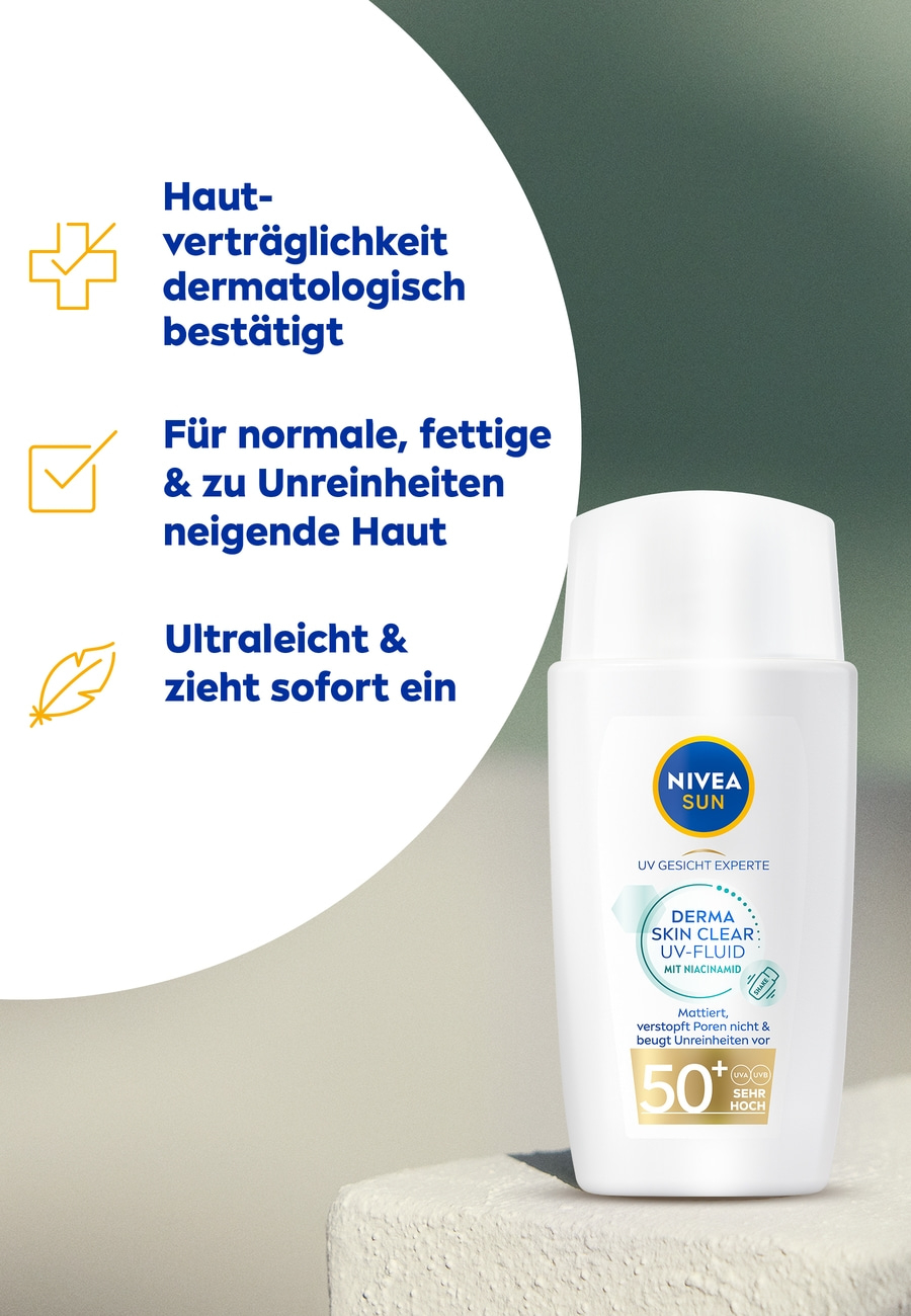 Gesichtspflegeset 2-teilig DERMA SKIN CLEAR Rebalance & Clear Serum + UV-Fluid