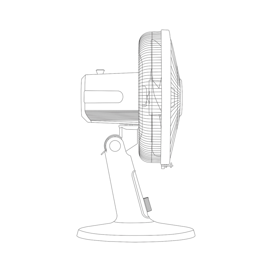 ROWENTA Tischventilator VU2731 Ventilator Fan Turbo Silence Extreme+ 38 dB(A)