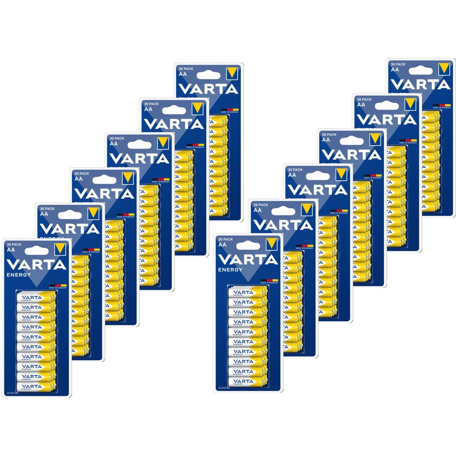Batterien von Varta, 30er-Pack, AA-Batterien, Energie, Alkaline, Made in Germany