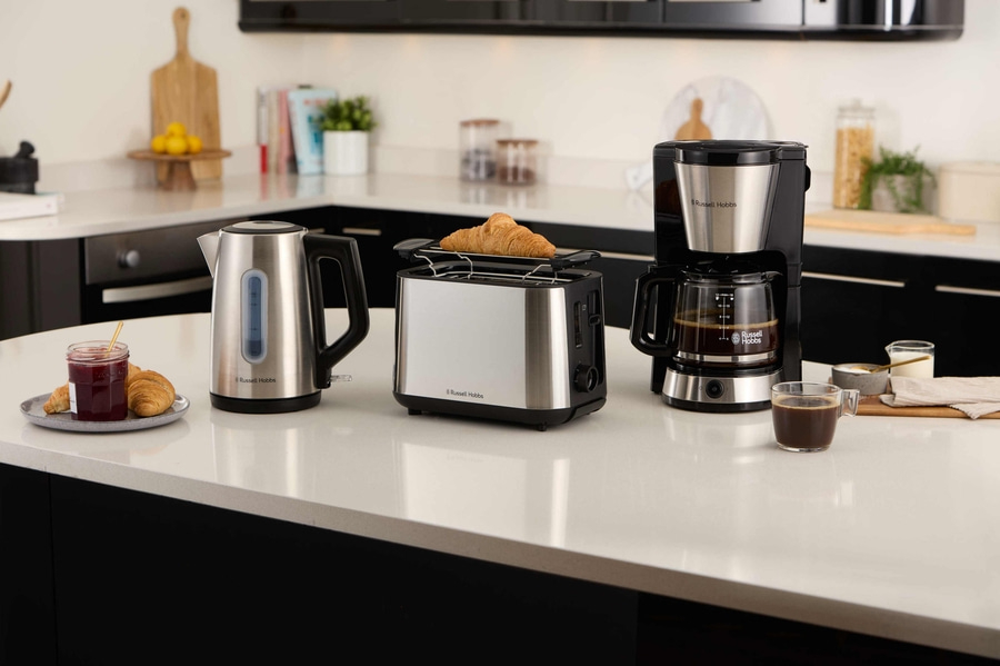 RUSSELL HOBBS Wasserkocher Heaton 27380-70 Edelstahl 1,7 L 360° Sockel 2400 W