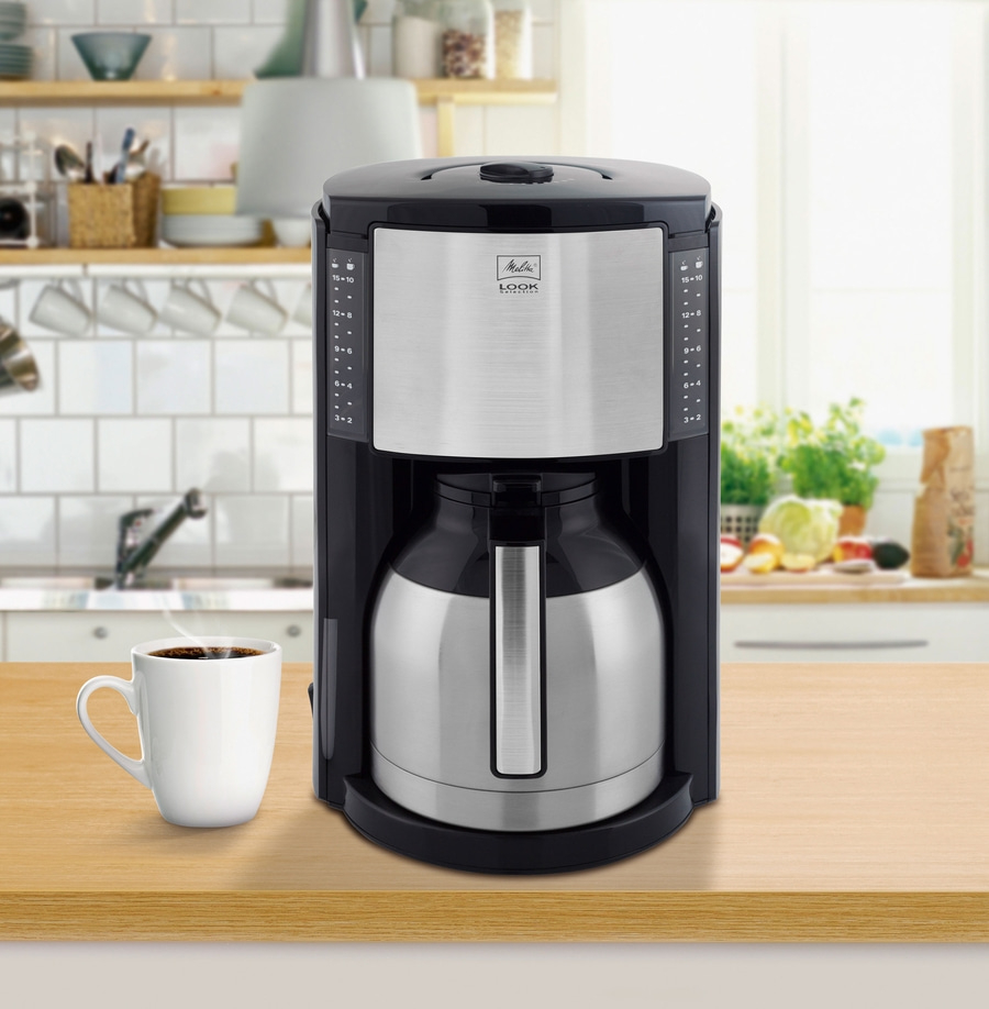 MELITTA Filterkaffeemaschine Look Therm Selection M 661 Schwarz-Edelstahl