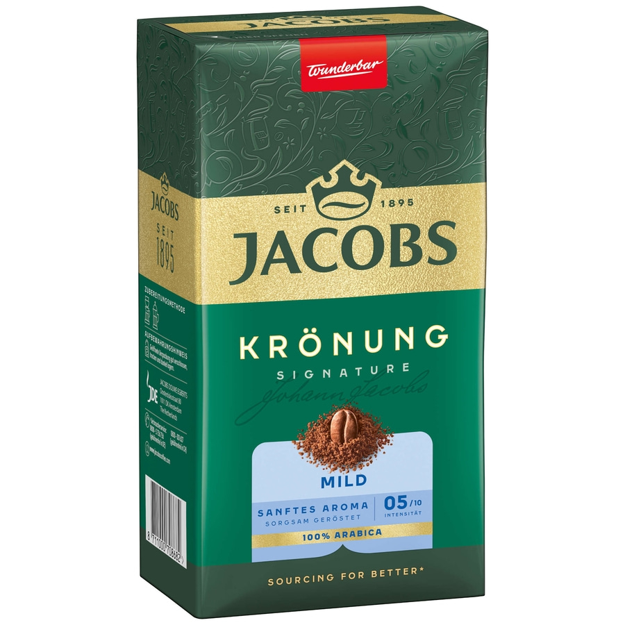 JACOBS Filterkaffee Krönung Mild Pulver-Kaffee Röstkaffee gemahlen 6 x 500g