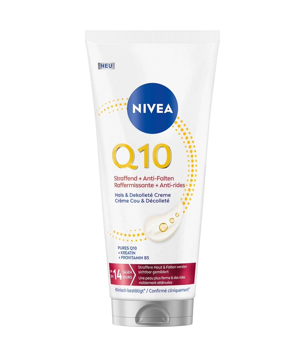 Nivea Q10 straffende Hals- und Dekolleté-Creme mit Provitamin B5.