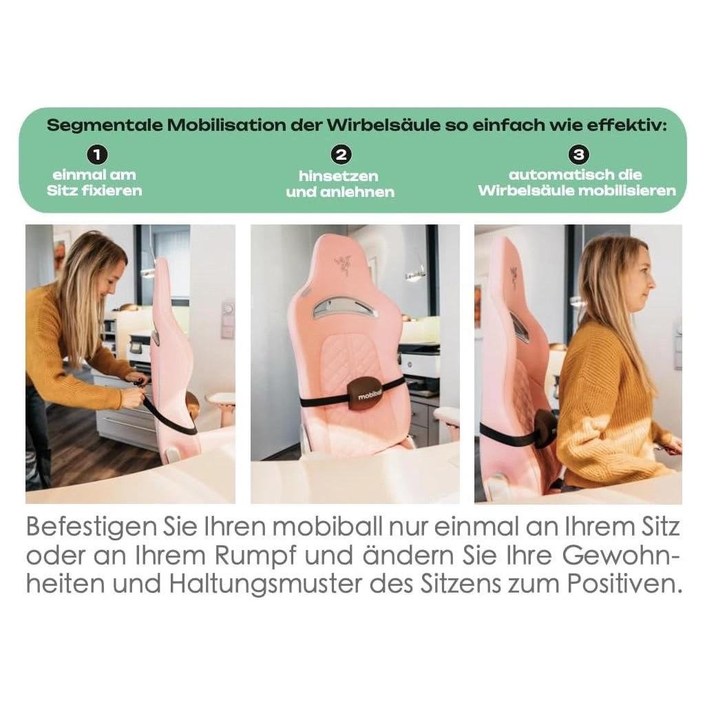 Anleitung zur Mobilisation der Wirbelsäule mit einem Mobiball