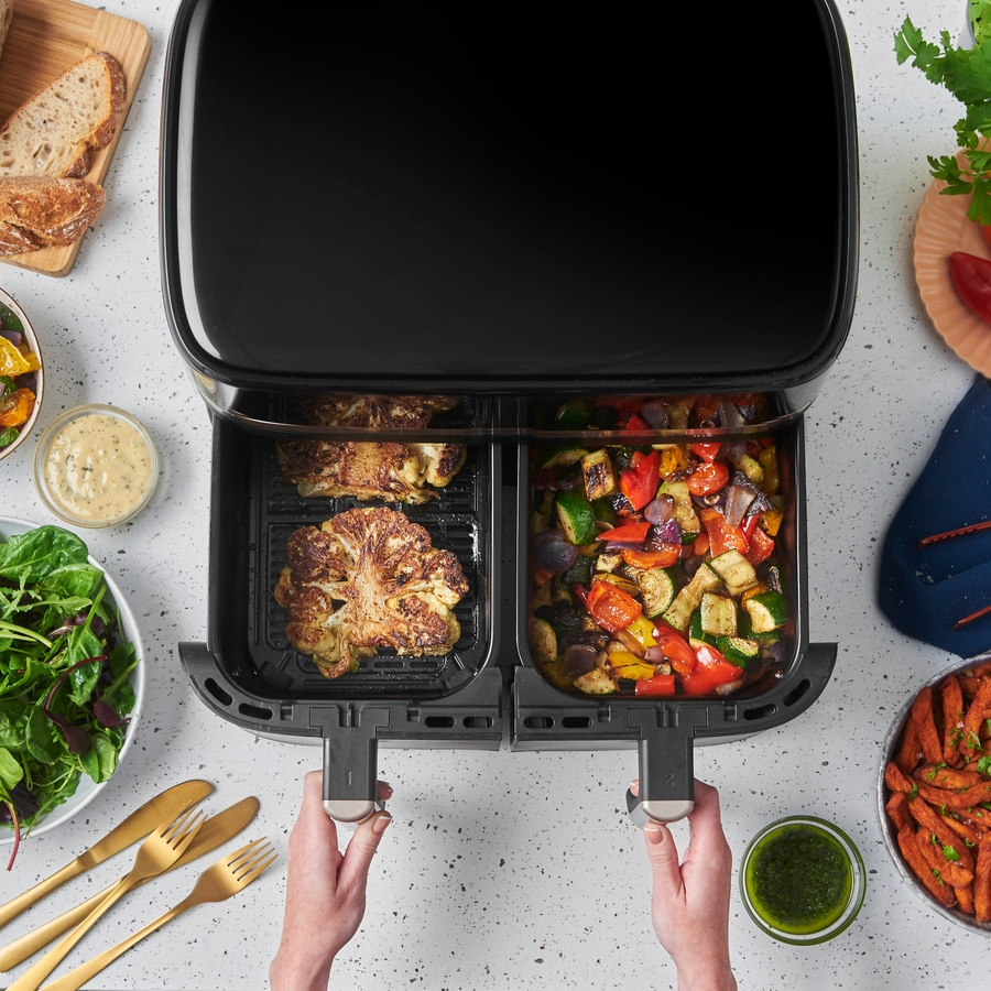 RUSSELL HOBBS Heißluftfritteuse 2 Kammern 9 L Rapid Airfryer Satisfry 27681-56