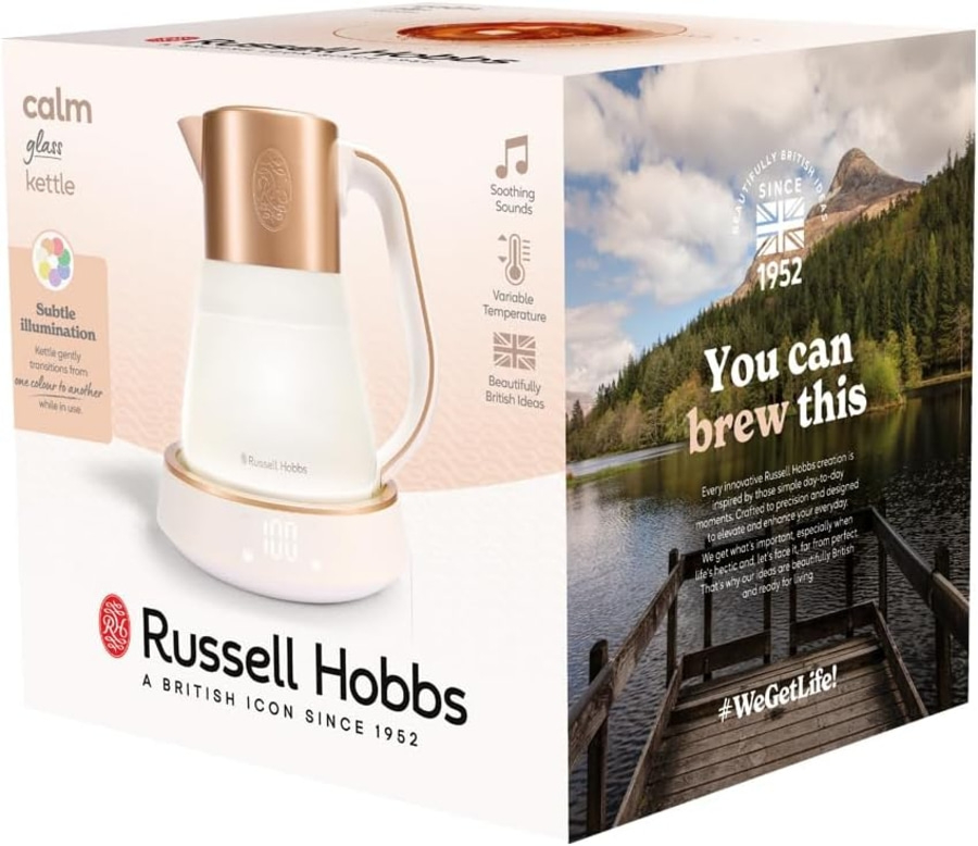RUSSELL HOBBS Wasserkocher Glas Temperatureinstellung 40-100° LED Calm 27450-70
