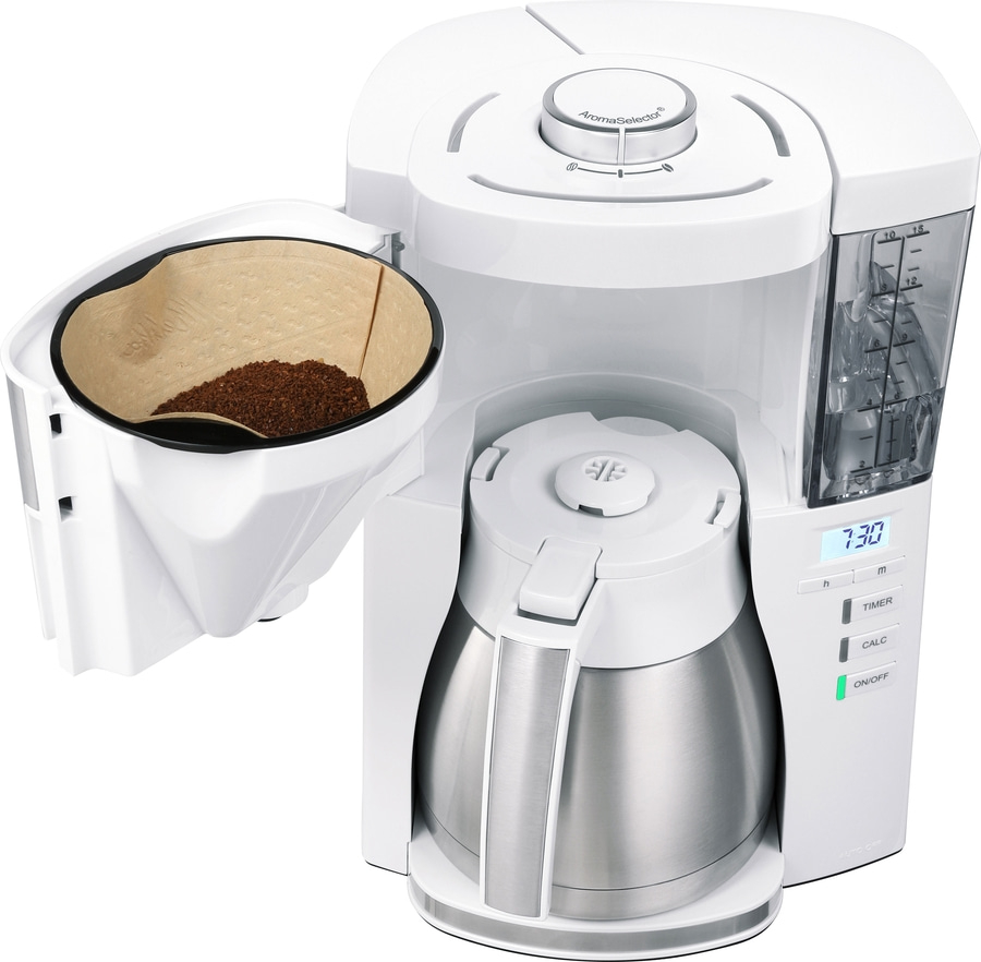 MELITTA Filterkaffeemaschine Look Therm Timer 1025-17 Warmhaltefunktion Weiß