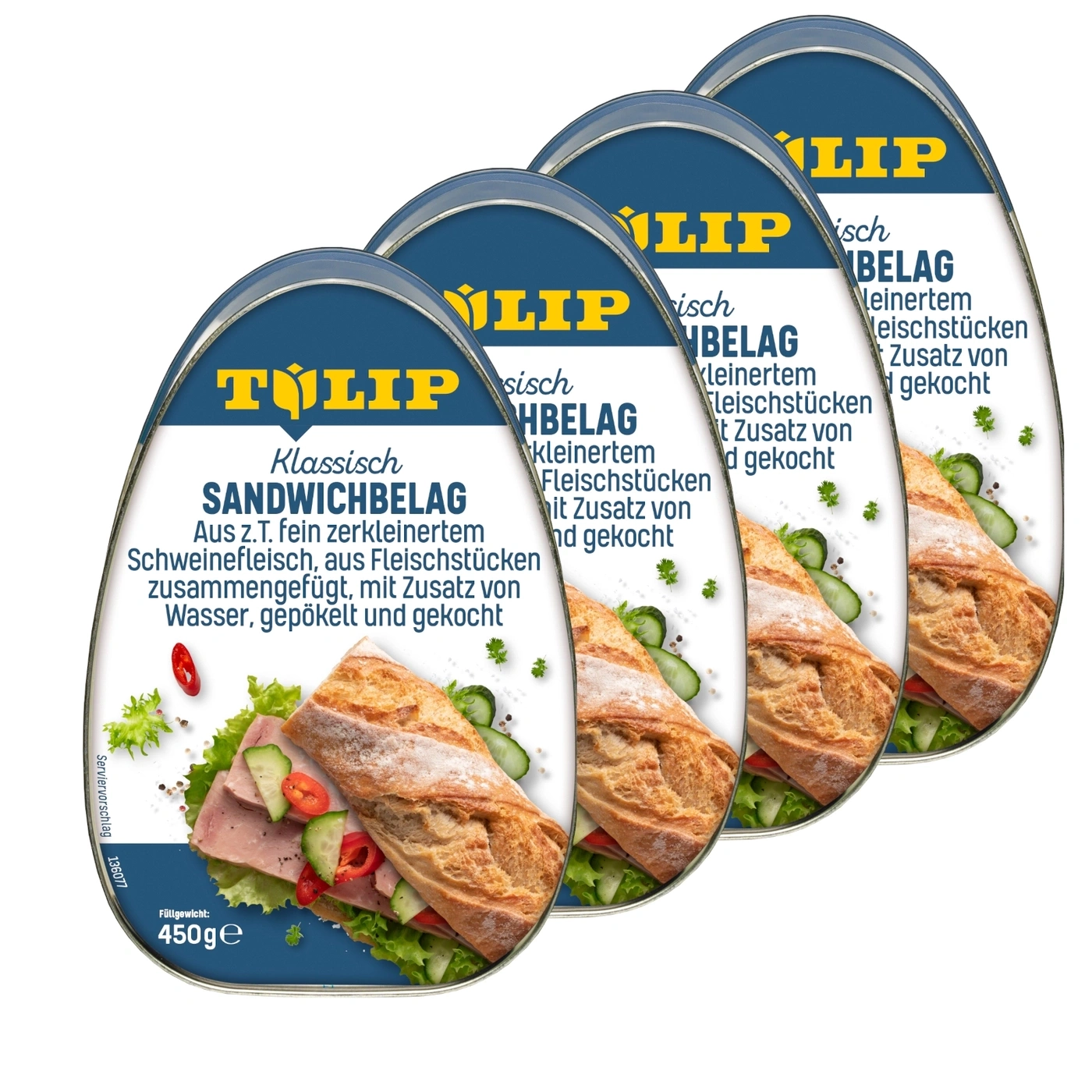Tulip Sandwichtopping mit Speck und Gurken auf Brot
