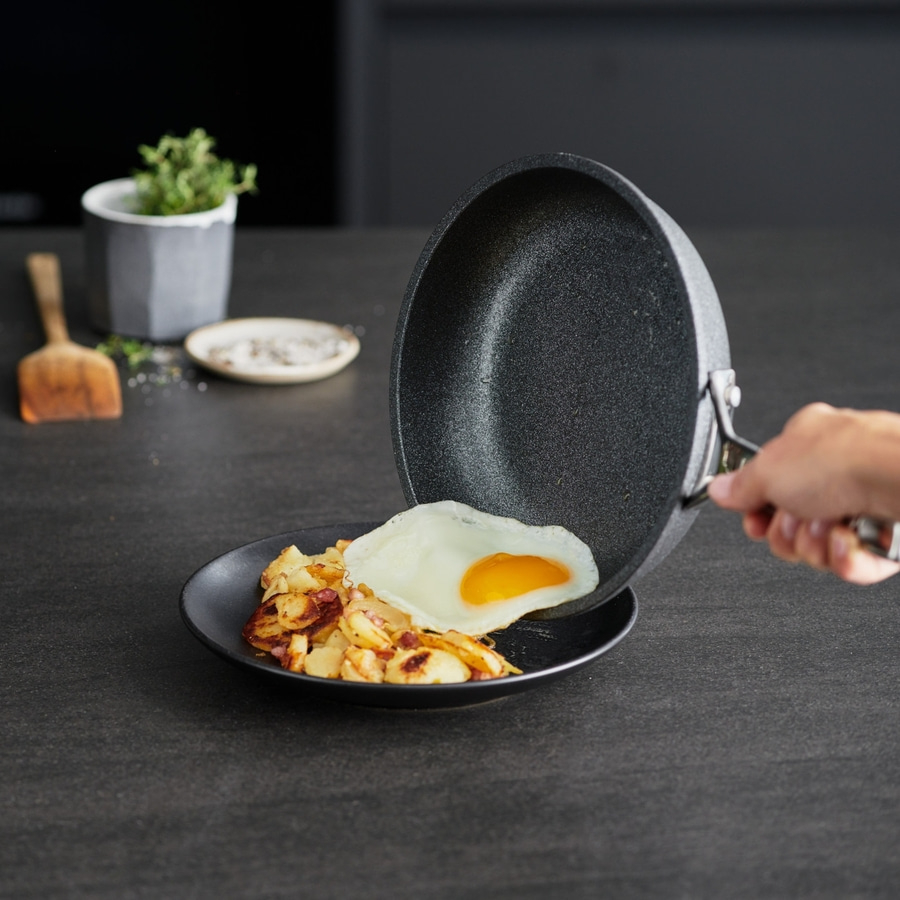 Betty Bossi Bratpfannen Premium Aluguss - 3er-Set mit Pfannenschoner 3 Größen