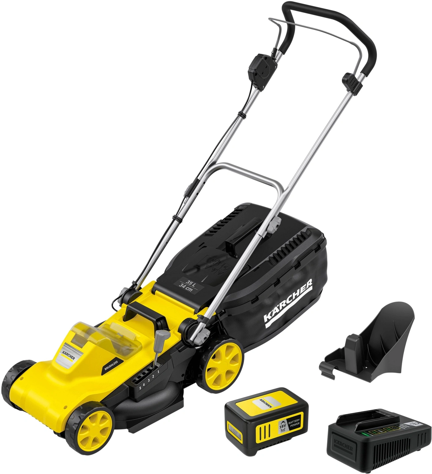 KÄRCHER Akku-Rasenmäher LMO 3-18 Battery Set 18V 34cm 5Ah 35L Mulch B-WARE