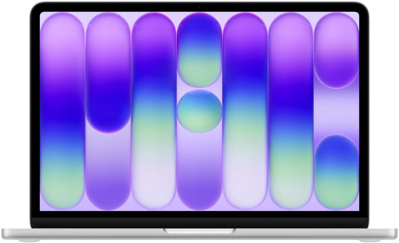 Ein Laptop mit einem bunten Hintergrundbild.