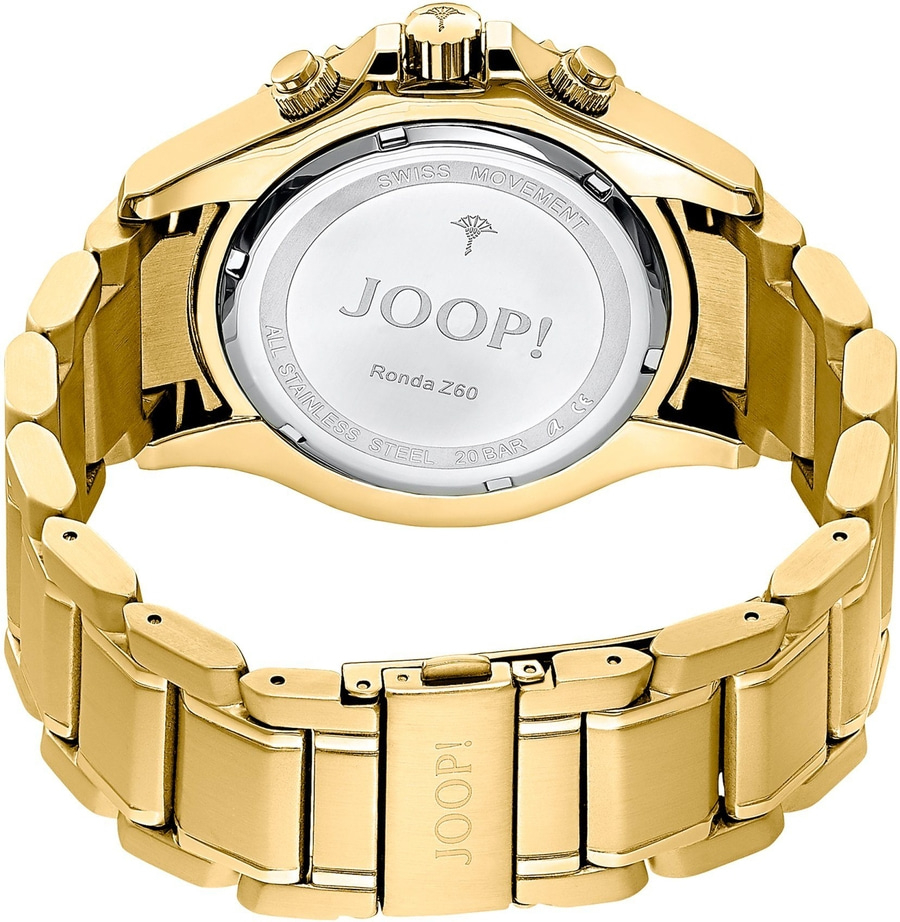 Goldene JOOP! Armbanduhr mit
Swiss Movement und Ronda Z60