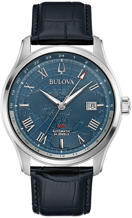 BULOVA 96B385 Mechanische Herrenuhr Lederarmband Saphirglas Datumanzeige B-Ware