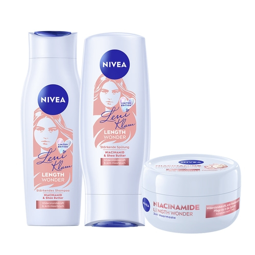 NIVEA Leni Klum Limited Edition Length Wonder Shampoo, Spülung, Haarmaske 3-tlg.