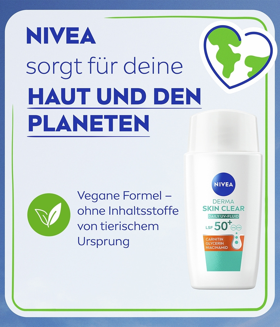 NIVEA DERMA SKIN CLEAR Routine Set Mizellenwasser + UV-Fluid + Rebalance Serum