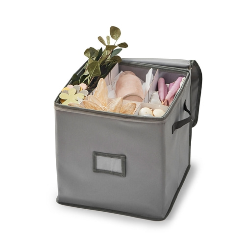 BETTY BOSSI Deko-Organizer 33x33x35 cm Aufbewahrungsbox Deko Grau