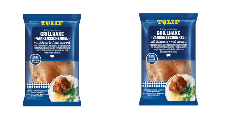 TULIP Grill-Haxe mit Schwarte 2x 600g Tafelfertig Kross Gegart Vakuumverpackt