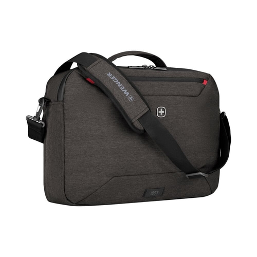 Wenger-Tasche, dunkelgrau, Umhängetasche, Schultergurt, Logo, 1893, Business-Tasche