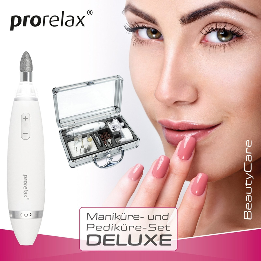 PRORELAX Maniküre- / Pediküre-Set DELUXE Hand- und Fußpflege 15 Aufsätze NEU