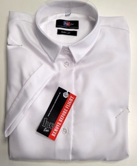 Heinzmann-Workfashion Pilot Kurzarm Damen Bluse Ladies fit weiß Gr. 34-46