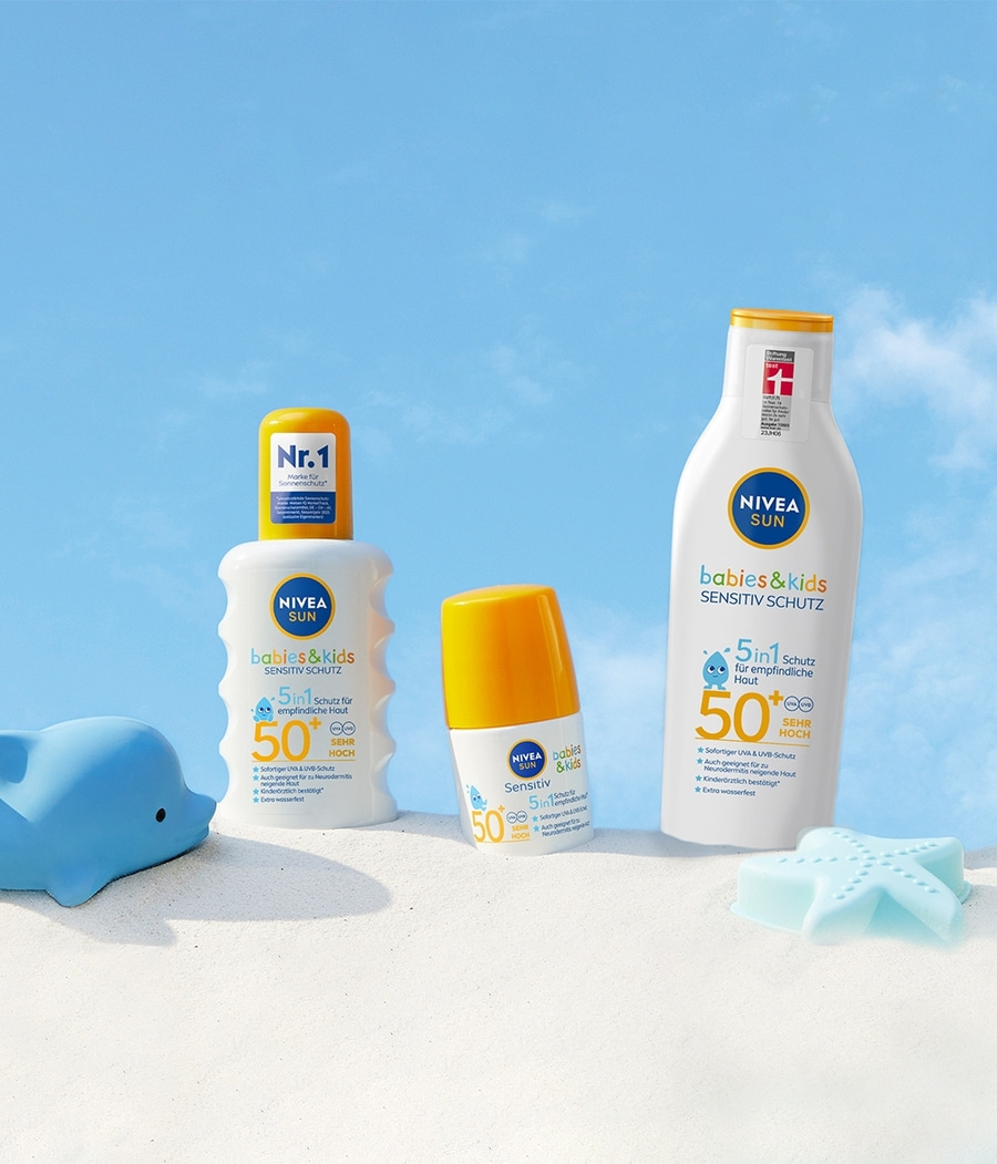 NIVEA SUN Babies & Kids Sensitiv Schutz Sonnenspray Sonnenschutz LSF50+ 200ml