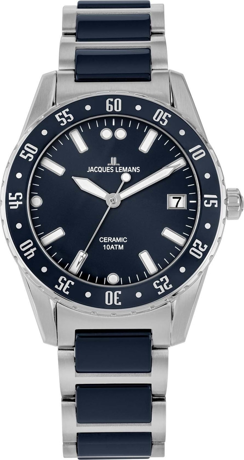 JACQUES LEMANS Damen Armbanduhr LIVERPOOL 42-12B Quarz Keramik 34mm B-WARE