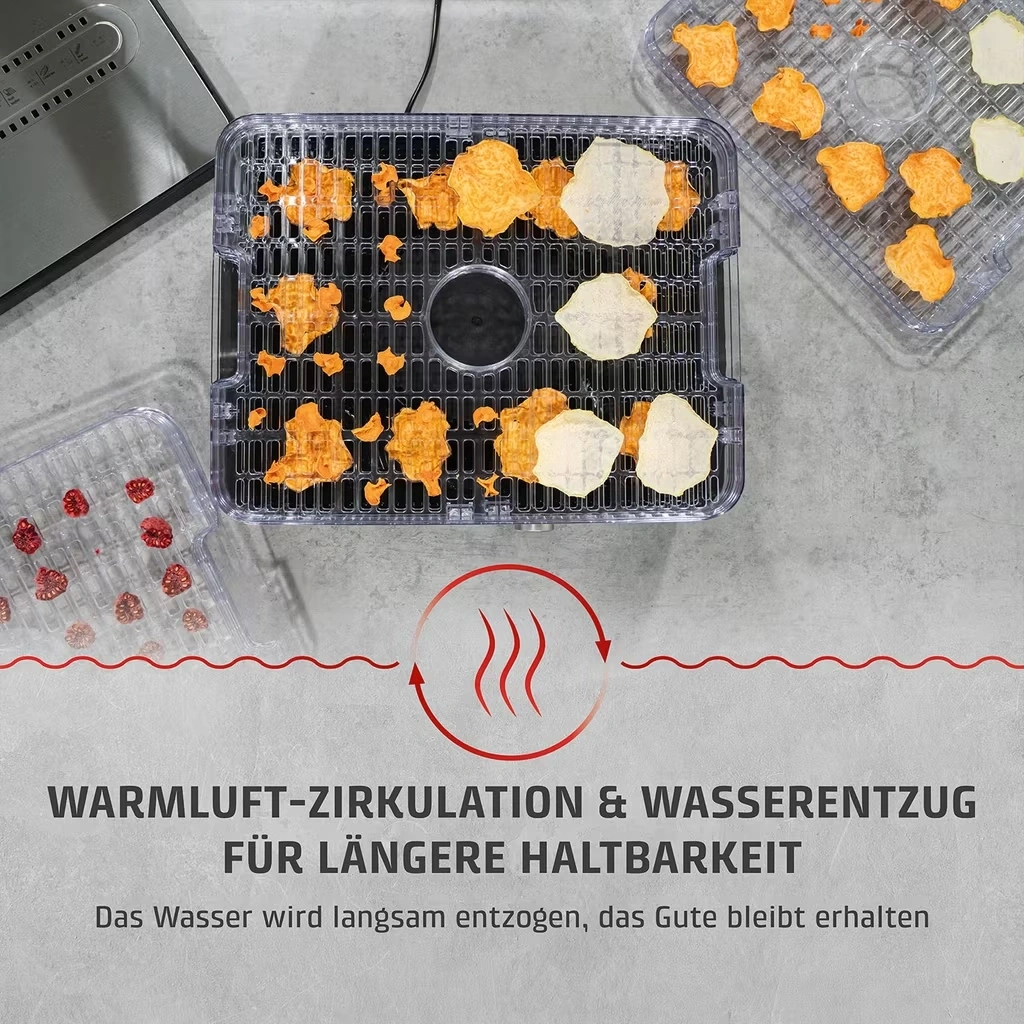 CASO Design DH 450 Dörrautomat 5 Ebenen 30-70°C Timer 450W Edelstahl NEU