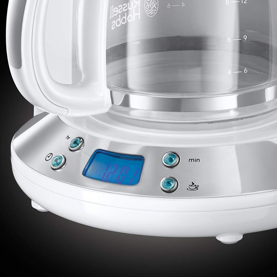 RUSSELL HOBBS Kaffeemaschine Inspire White 24390-56 Glas Timer 10 Tassen 1000 W