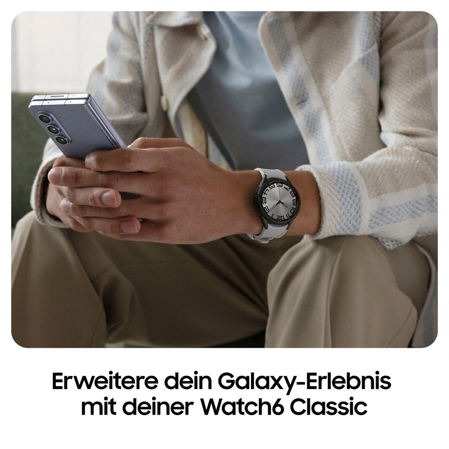 SAMSUNG Galaxy Watch6 Classic Smartwatch 43 mm Bluetooth NFC schwarz B-WARE