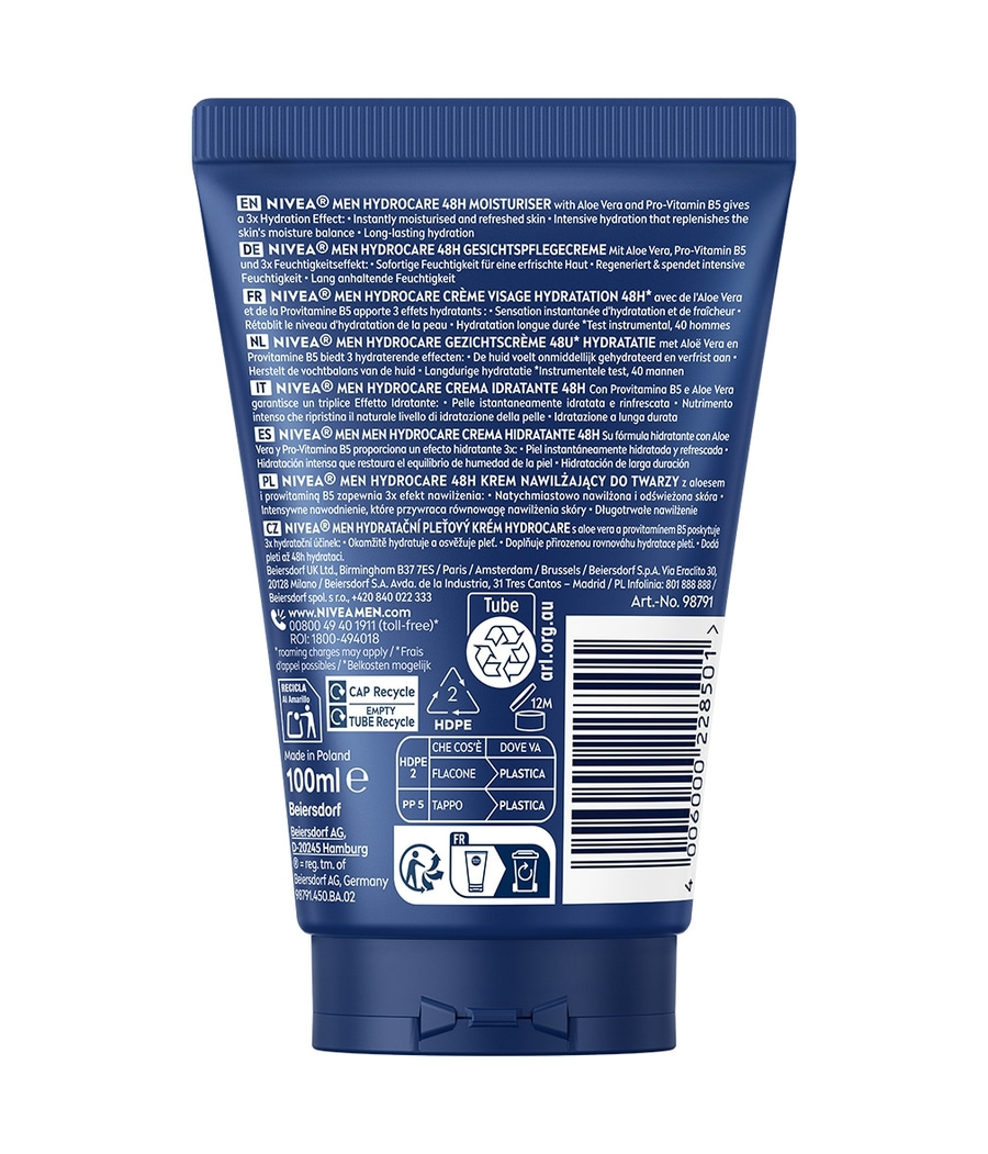 NIVEA MEN HYDROCARE GESICHTSPFLEGE MIT ALOE VERA UND PRO-VITAMIN B5